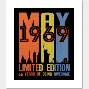 May 1969 55 Years Of Being Awesome Limited Edition Posters and Art